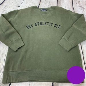 Place Athletic Dept Sweatshirt Olive Green Crew L